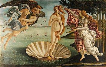Geboorte van Venus, rond 1485, Uffizi-museum Florence